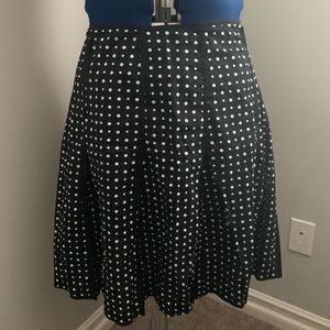 Nine West Pleated Polka Dot Skirt